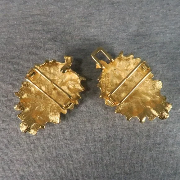 Vintage Paquette Pine Cone Belt Buckle Gold Tone 70s 80s Textured - Picture 3 of 6